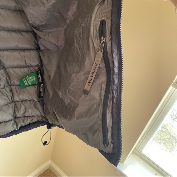 LL Bean Men's Ultralight 850 Down Jacket Large good used condition navy blue - Picture 10 of 13